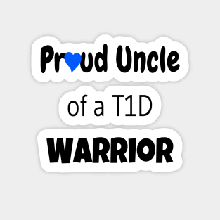 Proud Uncle Black Font Blue Heart Sticker